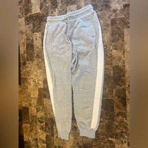 Mens Grey (White Stripe) Sweatpants (Size-S)